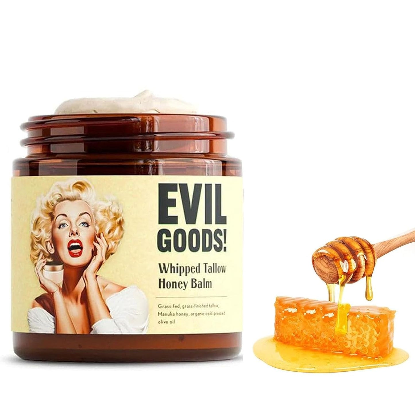 Whipped Beef Tallow and Honey Balm Moisturizer